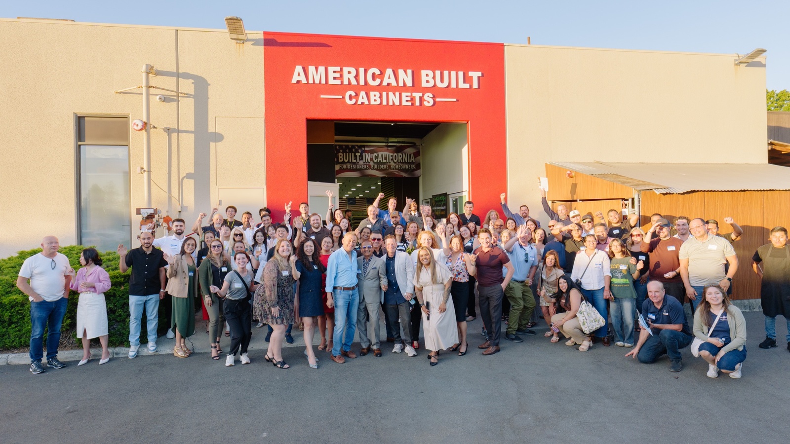 Rebranding Day factory group photograph